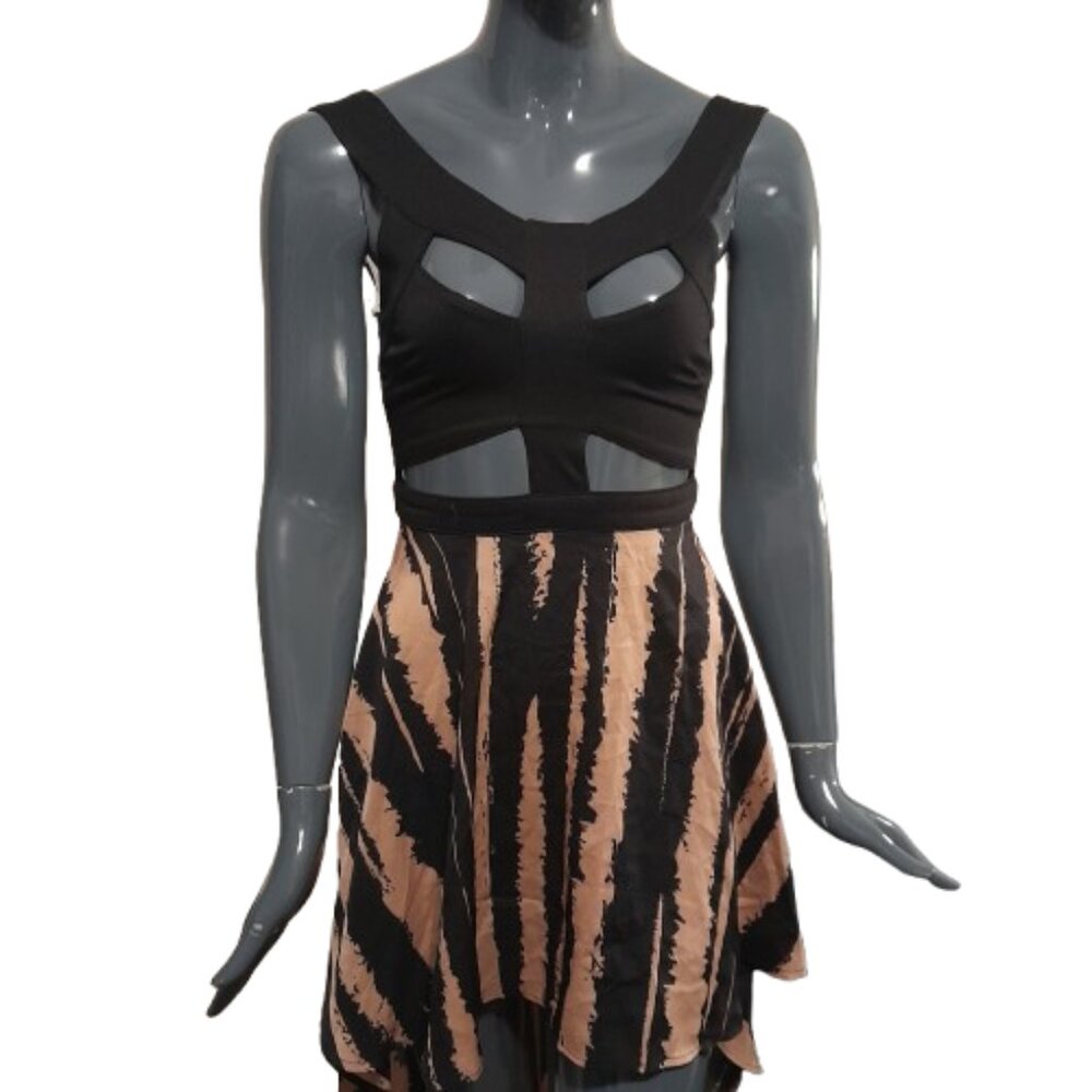Size S - REVERSE - Bi-Level, Cut-Out Party Dress